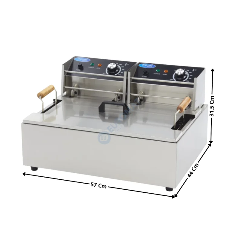 Friteuse électrique 15L. – A poser – Série économique | 09365210 | MAXIMA Certifié