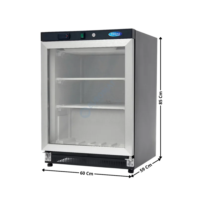 Armoire congélateur 200 L. – 1 porte vitrée | 09405009 | MAXIMA Prix Cassé