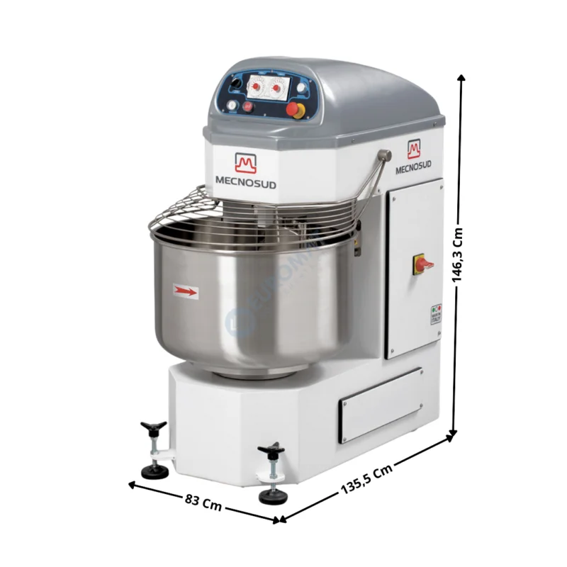 Quantité Limitée Pétrin à Spirale 200L. « Automatique » – Série SP01 – Grille Relevable | SP1301 | MECNOSUD