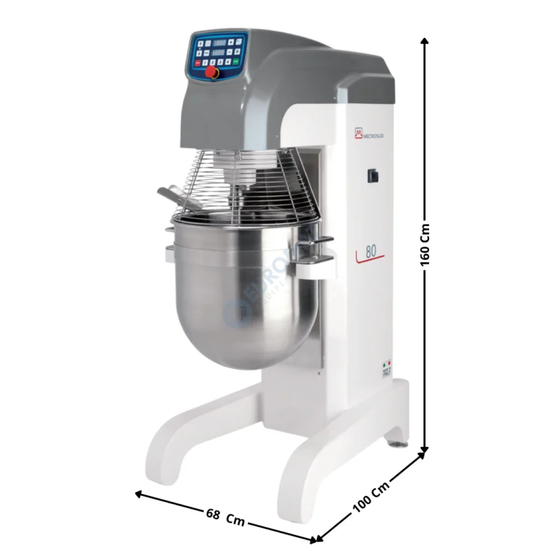 Batteur/Mélangeur 80L. / Digitale 4 Vitesses 400V – Série MX | MX60E | MECNOSUD Usine Directe