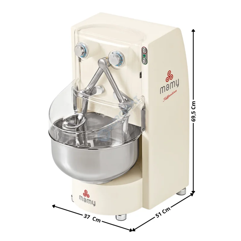 Pétrin à Bras Plongeant 10 L. – Série MAMY – Cuve fixe & Tête Fixe | T7B | MECNOSUD Must-Have