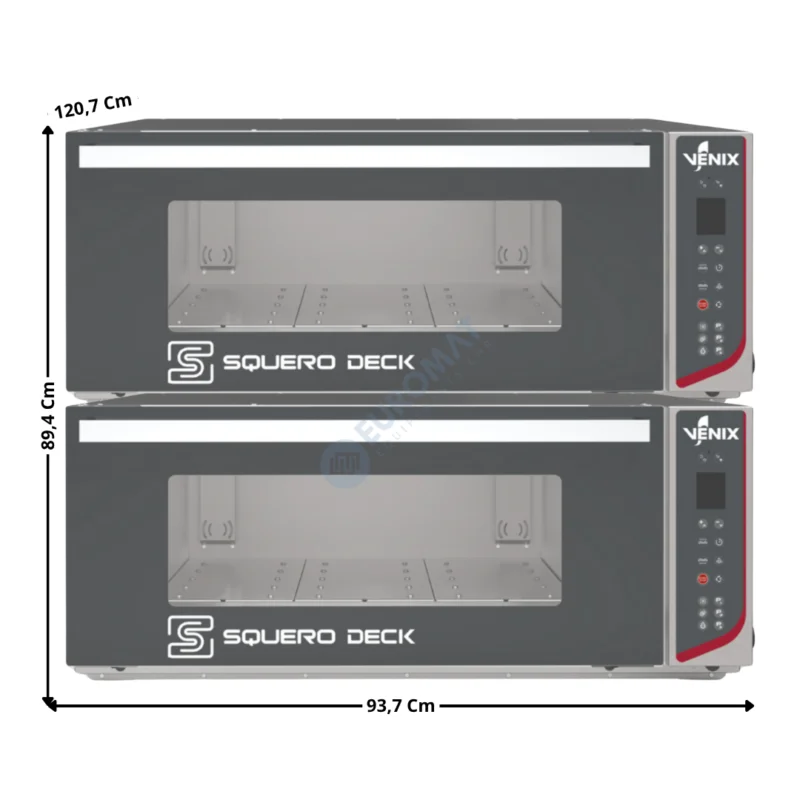 Prix Réduit Four à Sole 4 x 600x400 – Modèle SQUERO DECK – Sol en Acier Inoxydable | 2XSQDK02DGBD03S | VENIX