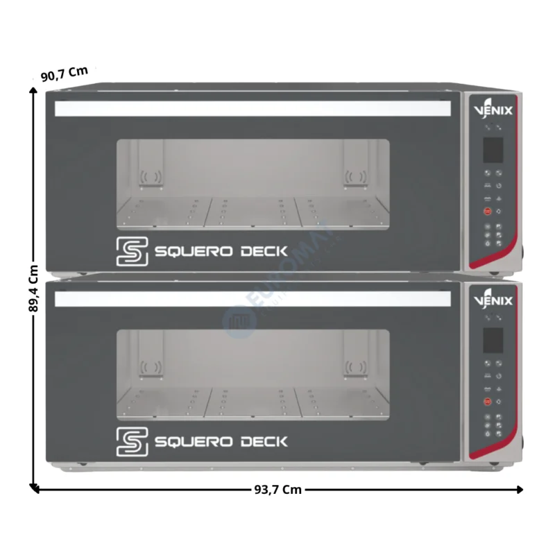 Prix Bas Fours à Sole 2 x 600x400 – Modèle SQUERO DECK – Sol en Acier Inoxydable | 2XSQDK01DGBD03S | VENIX