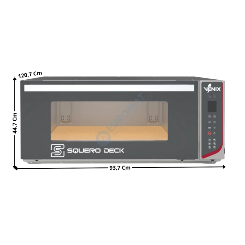 Four à Sole 2 x 600x400 – Modèle SQUERO DECK – Sol en Pierre Réfractaire | SQDK02DGBD03R | VENIX Offre Spéciale