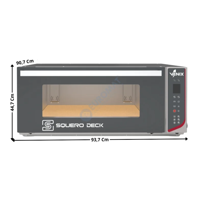 Four à Sole 1 x 600x400 – Modèle SQUERO DECK – Sol en Pierre Réfractaire | SQDK01DGBD03R | VENIX Livraison Express
