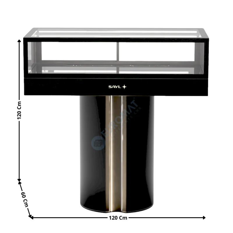 Solde Vitrine Neutre 120 Cm sur Support « Prestige » – Série Premium | IN12020120TN | SAYL
