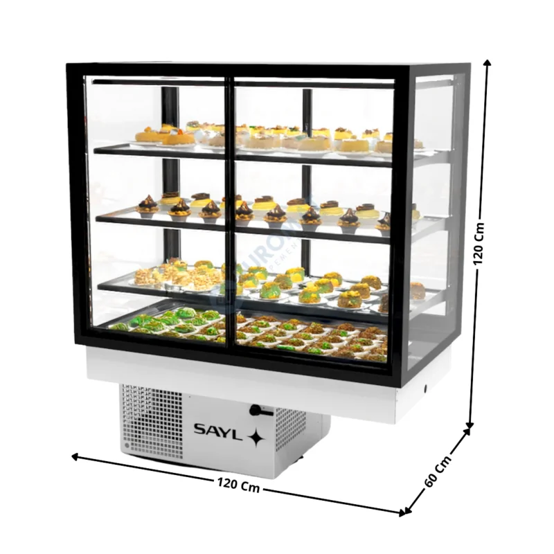 Offre Spéciale Vitrine Réfrigérée de Comptoir Encastrable 120 Cm « Trois Etagères – SelfService » – Série Premium | DP12080A | SAYL