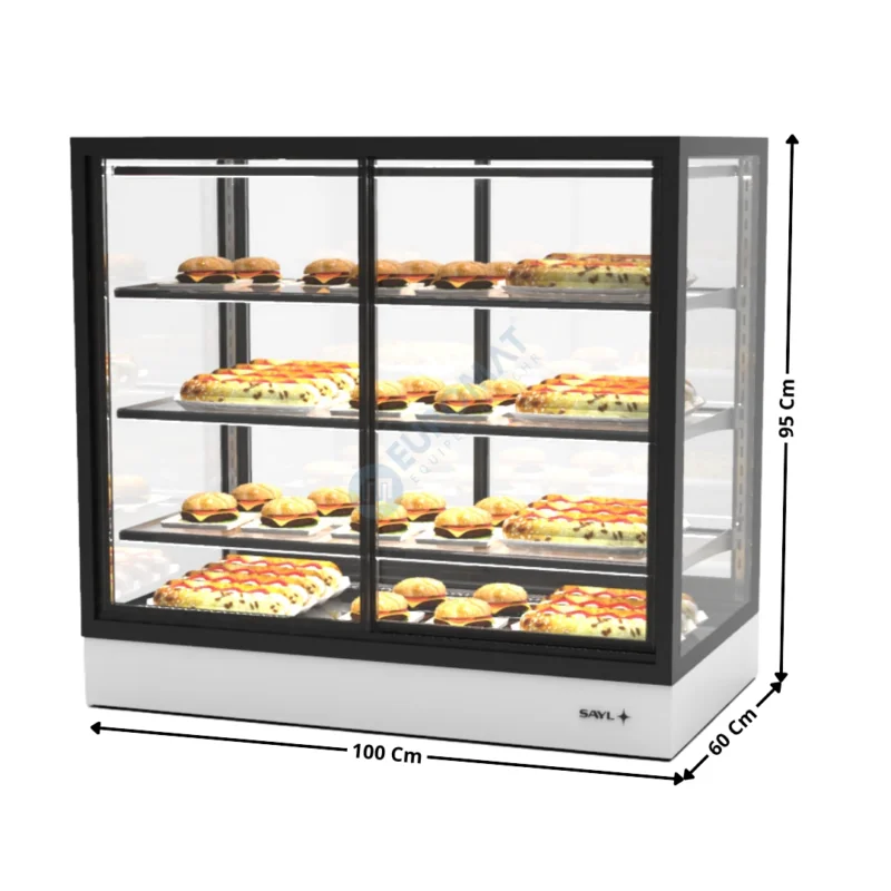 Vitrine Chauffante à Poser 100 Cm « Trois Niveaux – SelfService » – Série Premium | IN10090CA | SAYL Expédié Aujourd’hui