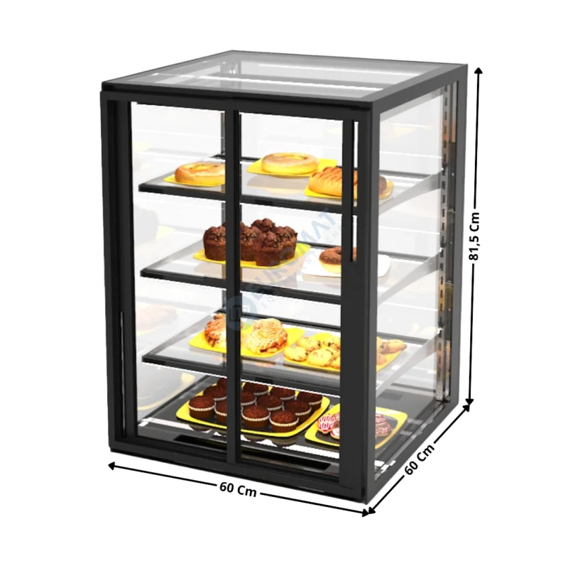 Vitrine Neutre à Poser 60 Cm « Trois Niveaux – Haute – SelfService » – Série Premium | IN6080NA | SAYL Top Vente
