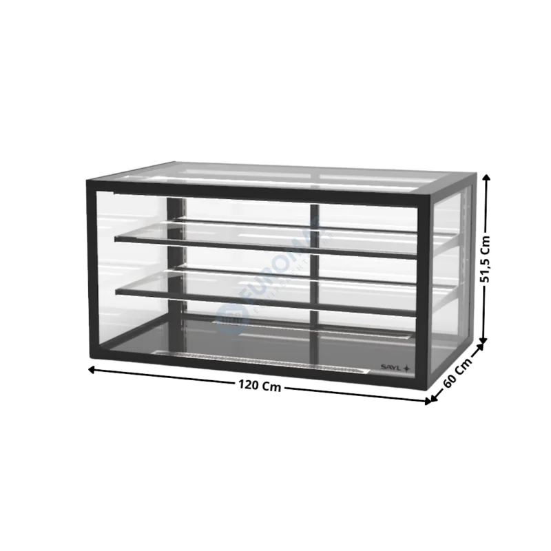 Commander Vite Vitrine Neutre à Poser 120 Cm « Deux Niveaux – Basse » – Série Premium | IN12050N | SAYL