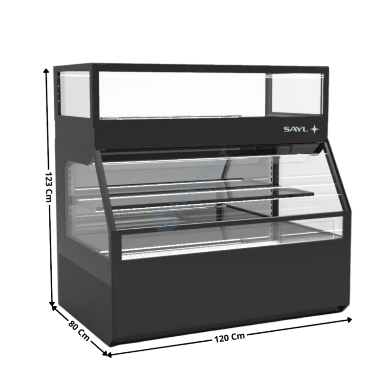 Comptoir Réfrigéré Arrière à Portes + Vitrine Chauffante Sans Niveau – Série INTEGRA COMBi | COF2CRD | SAYL Prix Promo