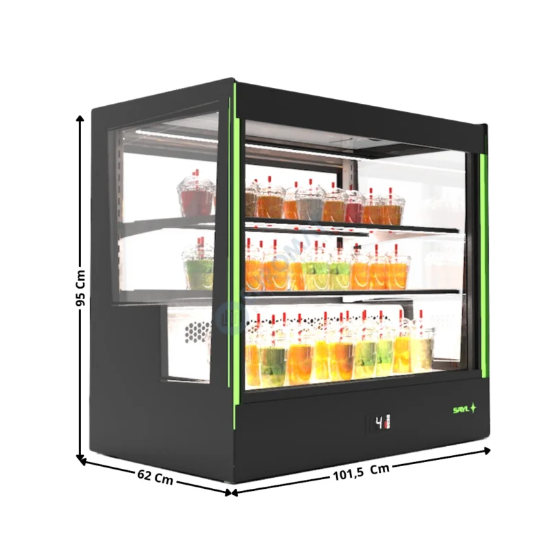 Haute Qualité Vitrine Réfrigérée de Comptoir « 2 Niveaux » / Service Arrière – Série Premium | CPAKRAC | SAYL