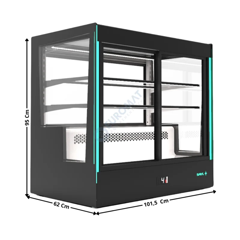 Soldes Vitrine Réfrigérée de Comptoir « 2 Niveaux » / Service Avant & Arrière – Série Premium | CPAKRAA | SAYL