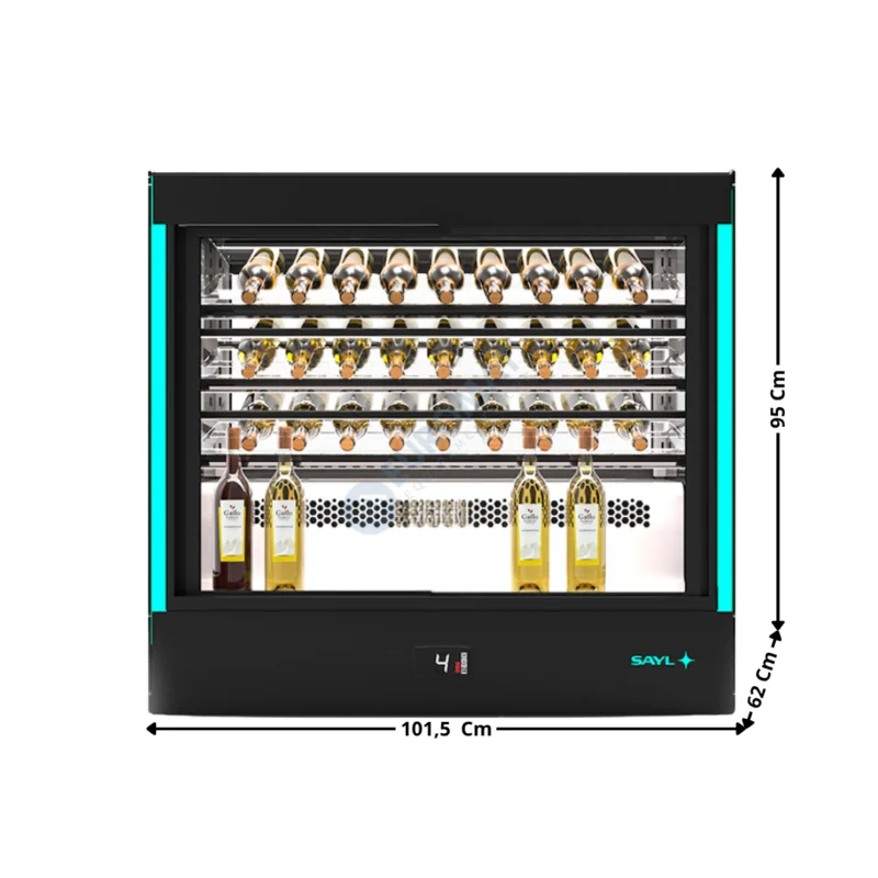 Authentique Vitrine Réfrigérée de Comptoir 40 Bouteilles / Service Arrière – Série Premium | CPAKRACW+1ES | SAYL