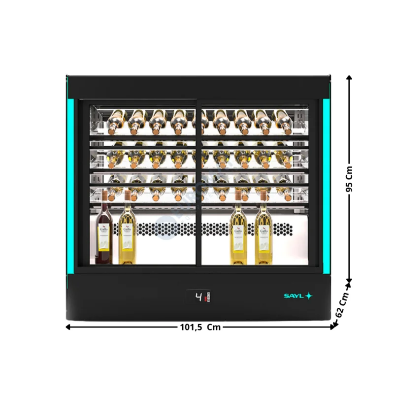 Vitrine Réfrigérée de Comptoir 40 Bouteilles / Service Avant & Arrière – Série Premium | CPAKRAAW+1ES | SAYL Acheter Direct