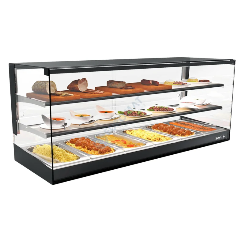 Réduction Vitrine Bain-Marie à Poser 119 Cm / 6 x GN1/3 H. 40 – Série Premium | CLO26B2 | SAYL