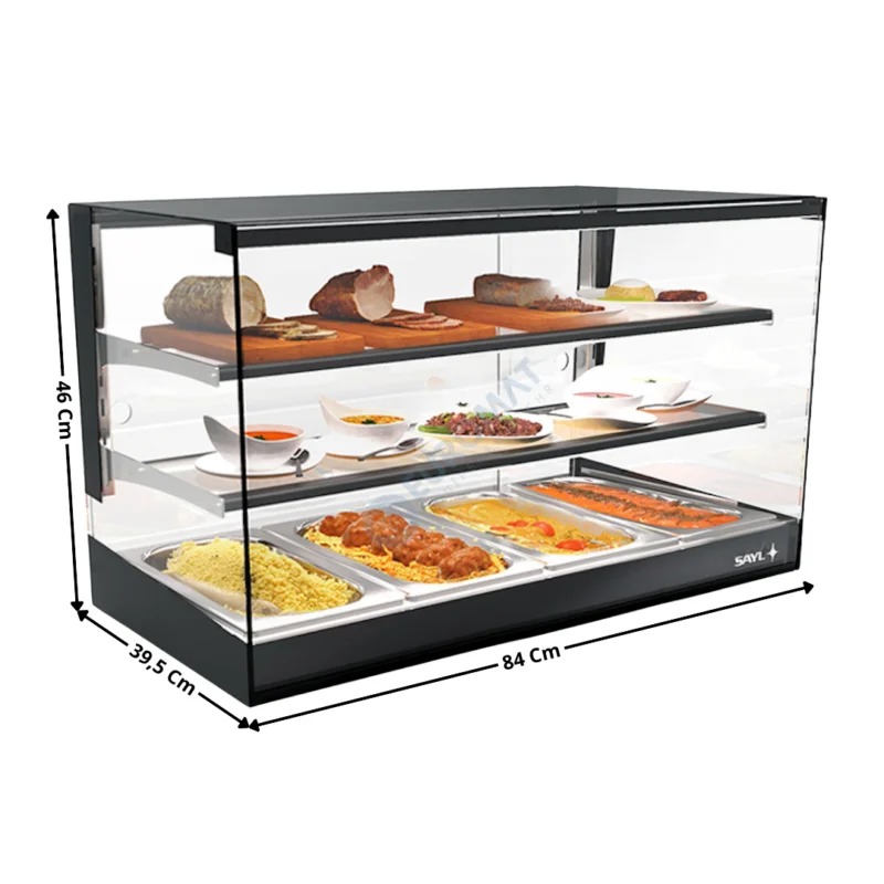 Produit De Marque Vitrine Bain-Marie à Poser 84 Cm / 4 x GN1/3 H. 40 – Série Premium | CLO24B2 | SAYL