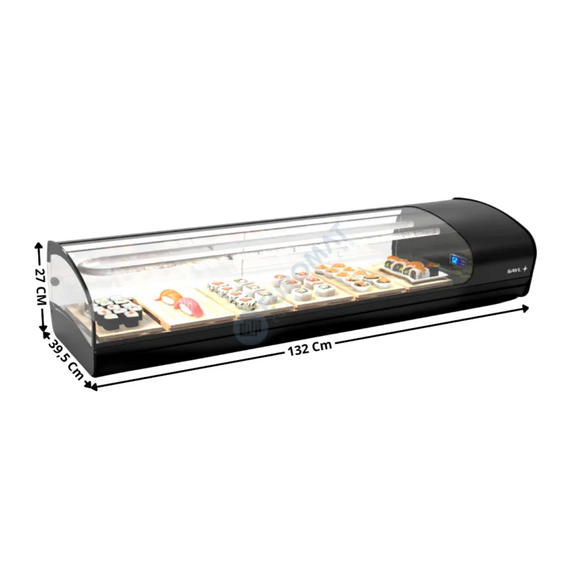 Commander Maintenant Vitrine à Sushi de Comptoir 132 Cm / 6 x GN1/3 H. 40 – Série Premium | SK6S | SAYL