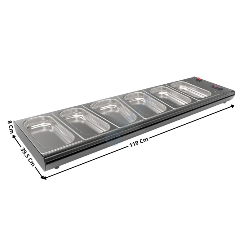 Bain-marie à eau 6 x GN1/3 H.65 / Spécial Tapas – Série Premium | C6Z | SAYL Achat Immédiat