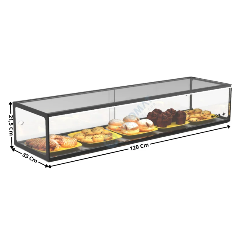 Offre Limitée Vitrine Neutre à Poser 119 Cm « Un Niveau » – Série Premium | EP20BL | SAYL