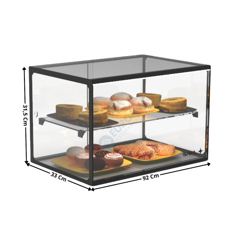 Offre Exclusive Vitrine Neutre à Poser 92 Cm « Deux Niveaux » – Série Premium | EP30ML | SAYL