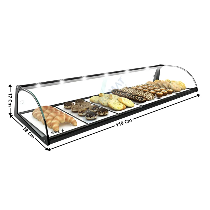 Vitrine Neutre à Poser 119 Cm « Un Niveau » – Série Premium | E6L | SAYL Réduction