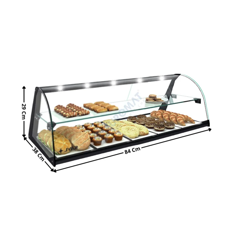 Commande En Gros Vitrine Neutre à Poser 84 Cm « Deux Niveaux » – Série Premium | E24L | SAYL