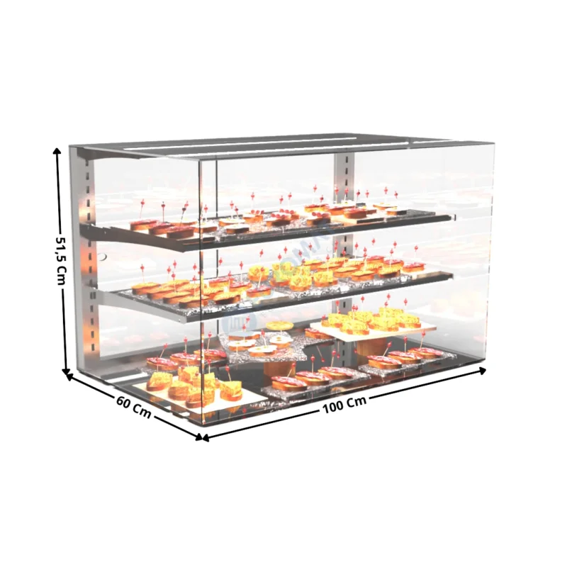 Vitrine Neutre à Poser 100 Cm « Haute Visibilité » – Série Premium | EPV100 | SAYL Prix Cassé