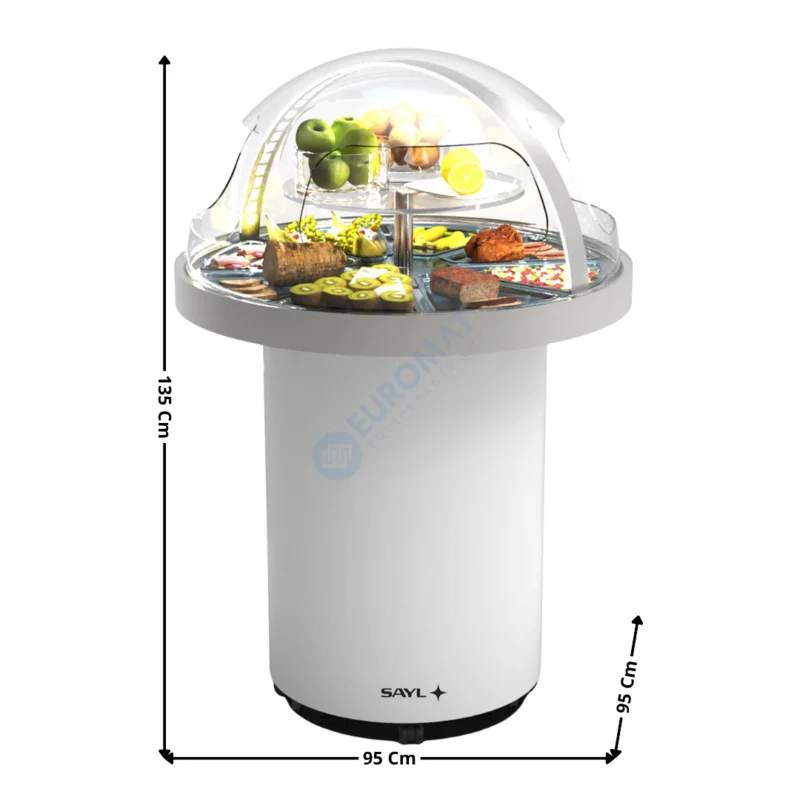 Buffet Réfrigéré sur Support 360° – Série Premium | BUF360P | SAYL Petit Prix