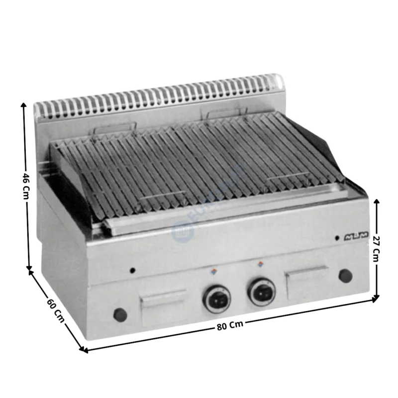 Grillade charcoal viande 2 zones gaz MINIMA 600 | GPL86 | MBM Offre Limitée