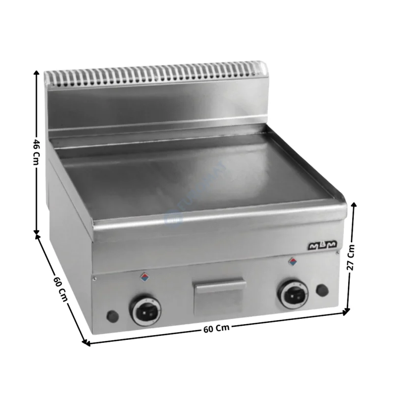 Réduction Plaque / Plancha 2 zones acier gaz MINIMA 600 | GFT66L | MBM