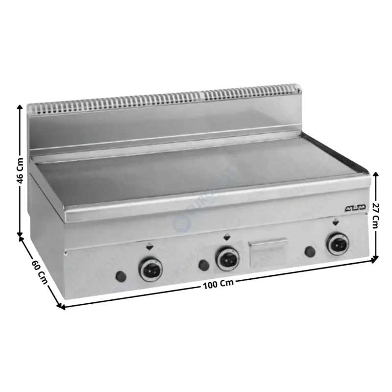 Plaque / Plancha 3 zones acier gaz MINIMA 600 | GFT106L | MBM Vente Directe