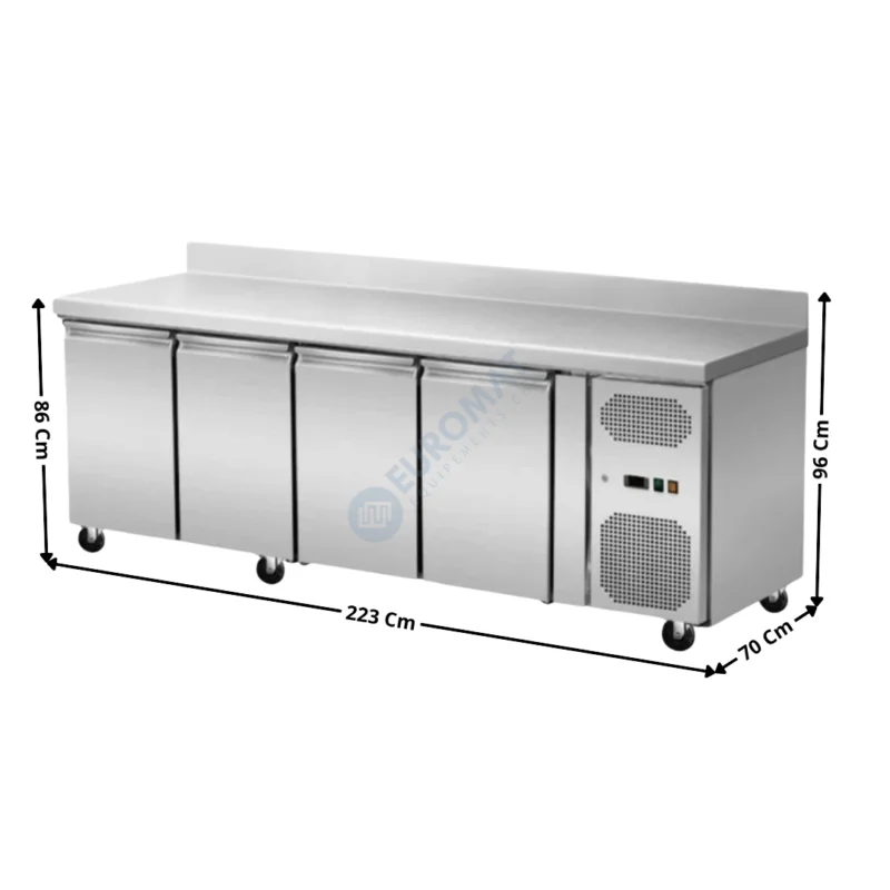 Paiement Sécurisé Meuble table réfrigérée – 4 portes pleines GN1/1 – ECO Series | THP4200TNEC | SKYRAINBOW