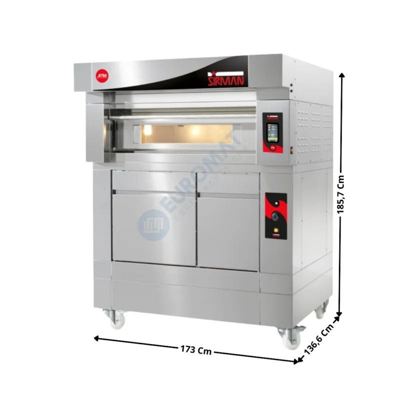 Four à pizza 8 pizzas – Modèle Ætna 130X70 – 1 Niveau | 30402353T+3040235CFA+304033021C | SIRMAN Pas Cher