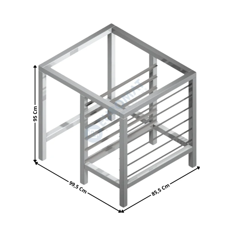 Support pour Four à pizza VESUVIO 70x70 / Glissières 400x600 – Hauteur 95 Cm | 28010235 | SIRMAN Affaire À Saisir