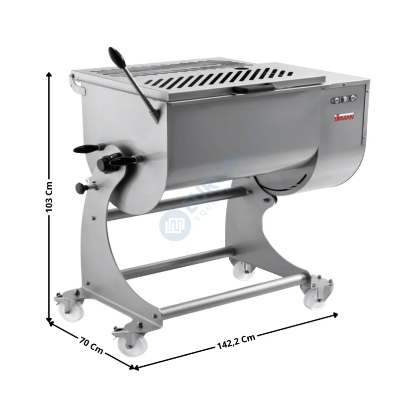 Mélangeur à Viande 250 Litres / Version Tri – Modèle IP 180 XP BA | 408081B02F | SIRMAN Haute Qualité