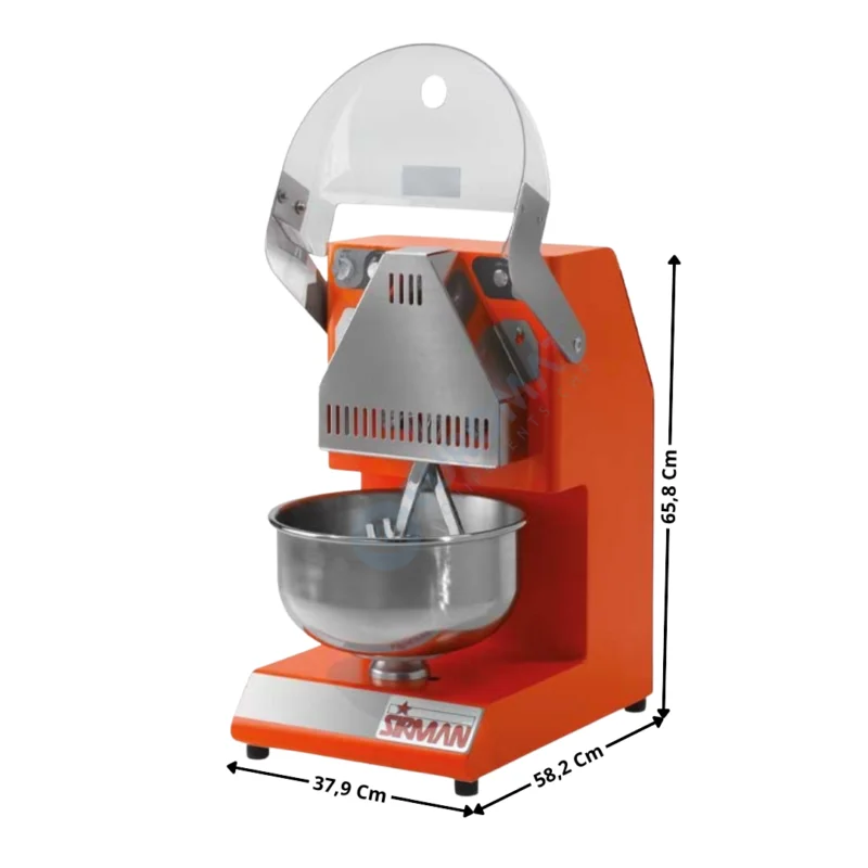 Livraison Express Pétrin 6-7 Kg. – Cuve & Tête fixe / Mécanique / Orange – Série TUFF 10 | 4089A1022S | SIRMAN