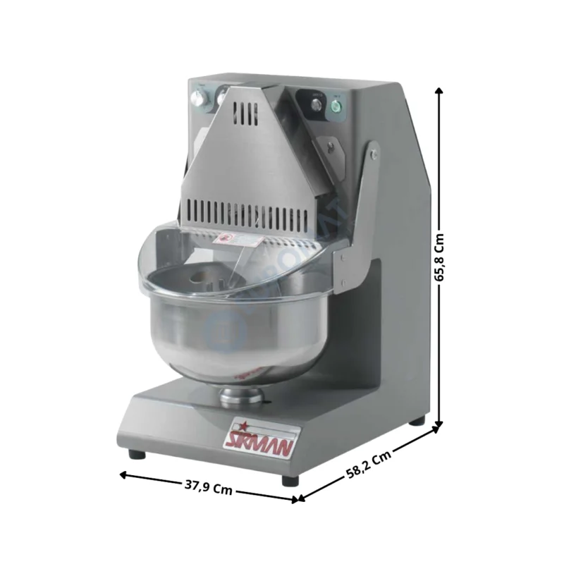Top Vente Pétrin 6-7 Kg. – Cuve & Tête fixe / Mécanique / Gris – Série TUFF 10 | 40891022S | SIRMAN
