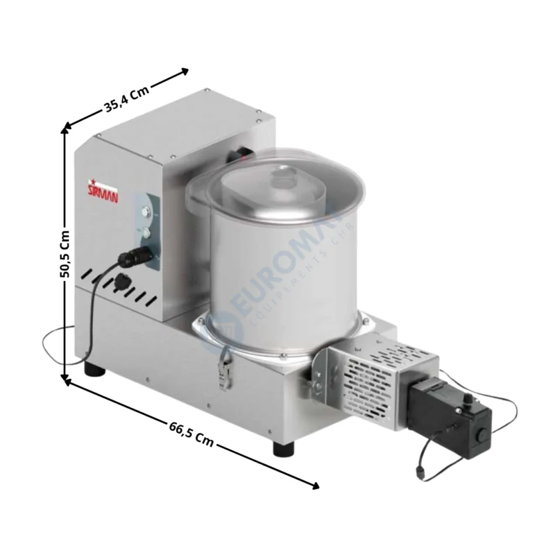 Machine à Pâtes Fraîches 4,2 KG avec Cuve à Spirale Planétaire + Coupe-Pâtes – SIRPASTA XP | 401100B72+40110160 | SIRMAN Must-Have