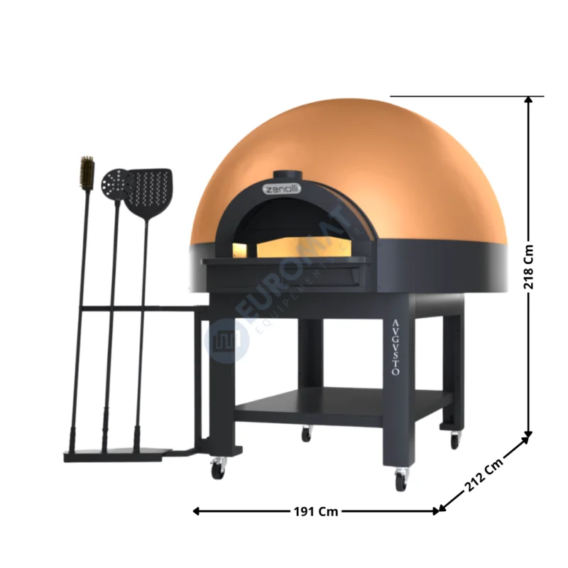 Usine Directe Four à Pizza 9 Pizzas 1 Niveau à Dôme / Electrique | AVGVSTO9 | ZANOLLI