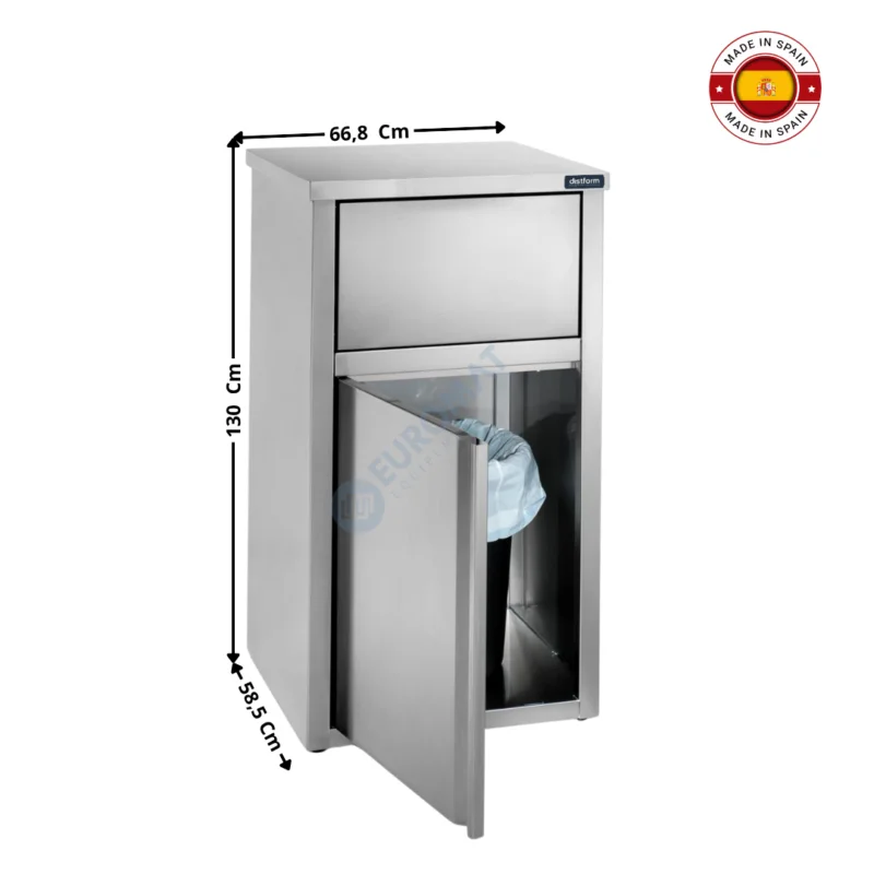 Poubelle snack self-service inox – Série Premium | F0260512 | DISTFORM Achat Immédiat