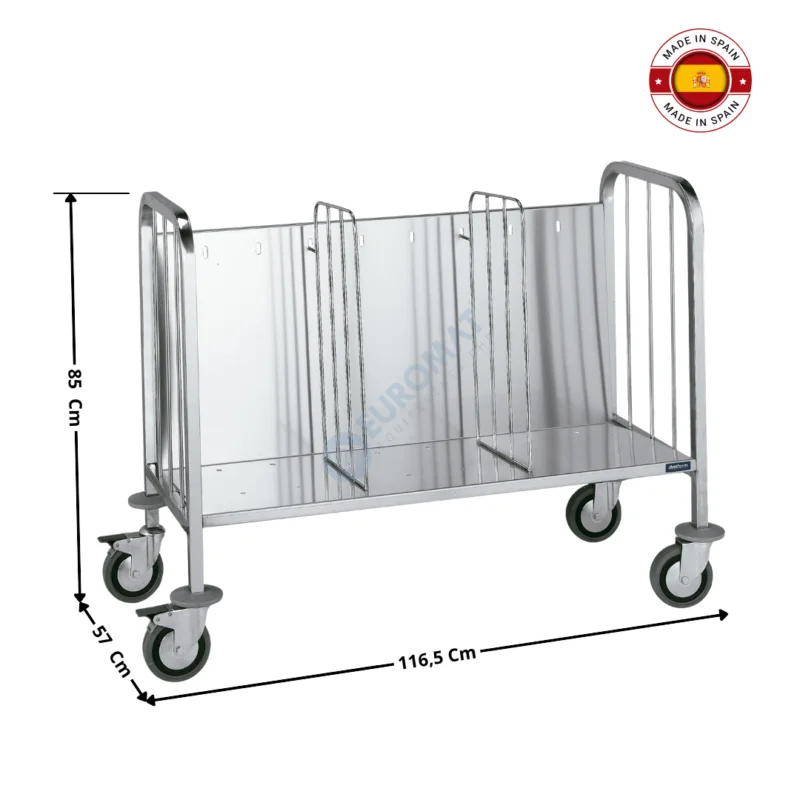 Achetez Aujourd’hui Chariot de Rangement & Transport d'Assiettes en inox – 100% INOX – Série Premium | F0261501 | DISTFORM