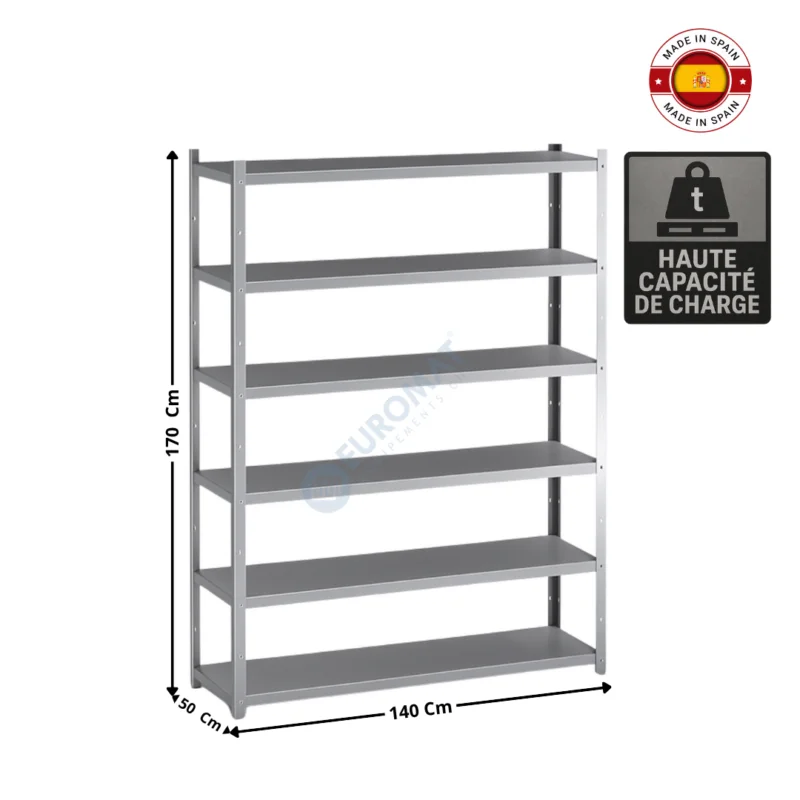 Satisfait Ou Remboursé Rayonnage inox 140x50cm / Hauteur 170cm – Série Premium | EPI00372 | DISTFORM