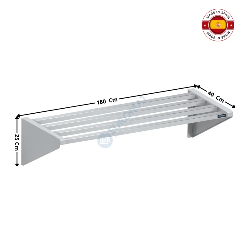 Étagère Inox Murale en Tubes 1800x400 – Série Premium | F0100006 | DISTFORM Prix Cassé
