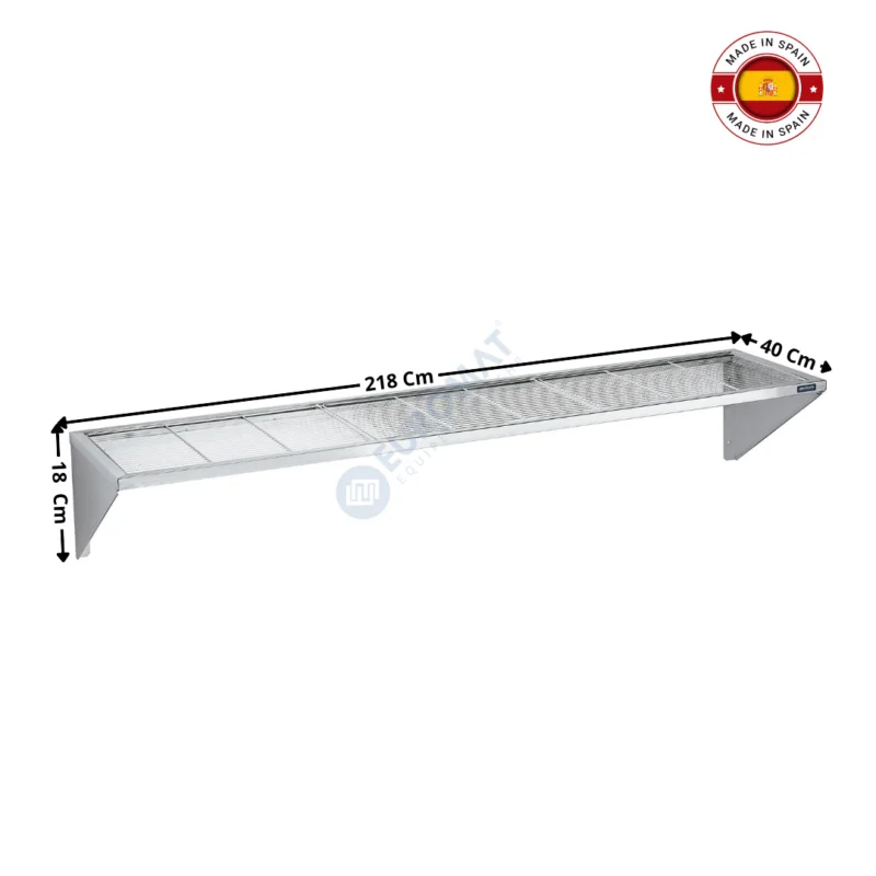 Marque Étagère Inox Murale Hotte Aspirante 2180x400 – Série Premium | F0200103 | DISTFORM