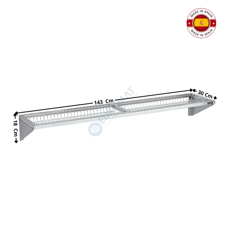 Paiement Sécurisé Étagère Inox Murale Egouttoir 1430x300 – Série Premium | F0200302 | DISTFORM