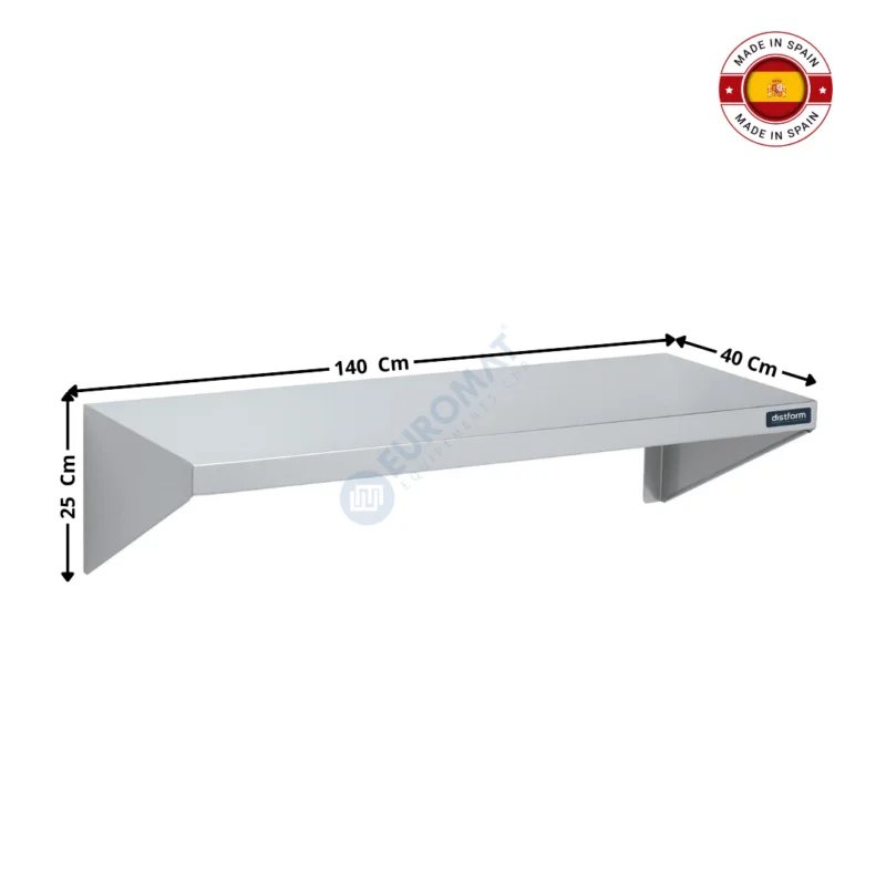 Étagère Inox Murale Soudée 1400x400 – Série Premium | F0100213 | DISTFORM Vente Directe