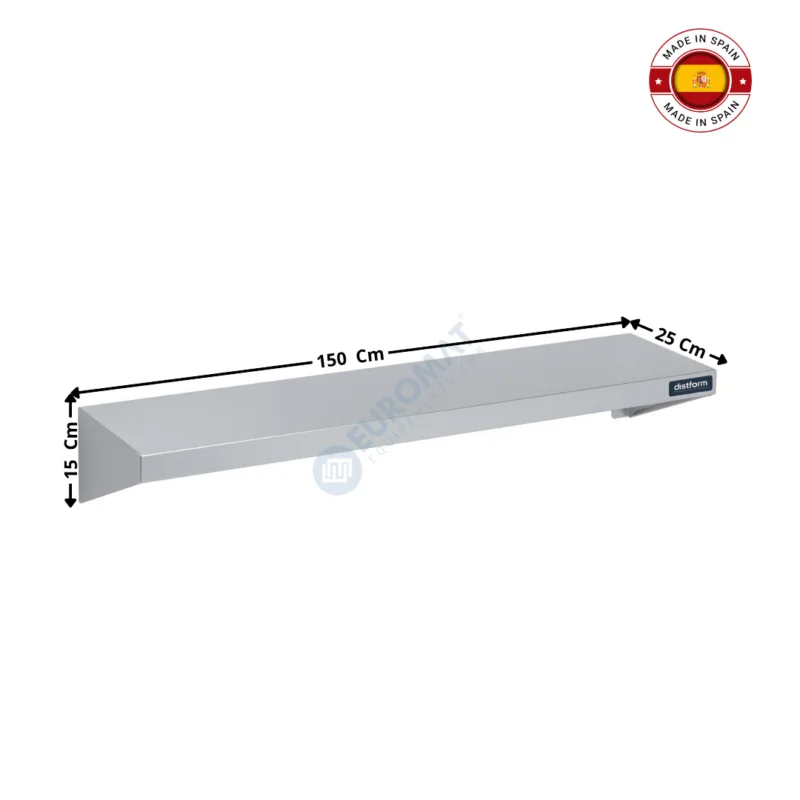 Nouvel Arrivage Étagère Inox Murale Soudée 1500x250 – Série Premium | F0100209 | DISTFORM