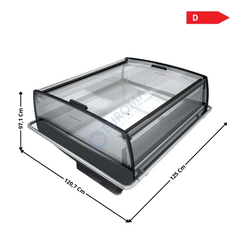 Pas Cher Ilot Réfrigérée 125 Cm – Libre service 1,31m2 – TYPE 1197 | VISG10125 | DOCRILUC