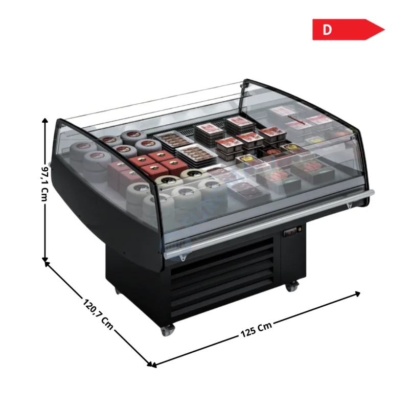 Ilot Réfrigérée 125 Cm – Libre service 1,31m2 – TYPE 1197 | VIS10125 | DOCRILUC Must-Have